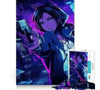 Puzzle Anime Girl Gun Bitcoin da 1000 pezzi per adolescenti,divertimento stimolante,zero spazi,perfetta vestibilità,piacevole svago per interni accoglienti (38x26cm)