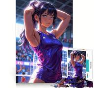Puzzle Anime Girl Sports da 1000 pezzi,gioco di abilità mentale,incastro stabile,parti che non si spostano,passatempo divertente per i lunghi weekend (38x26cm)