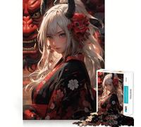 Puzzle Anime Ragazza Demone 1000 pezzi Gioco di memoria Divertente Qualità professionale Taglio Regalo premuroso Attività mentale (50x75cm)