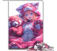Puzzle Anime Red Panda Girl per adulti e adolescenti, 2000 pezzi, gioco stimolante e interazione tra genitori e figli (70x100cm)