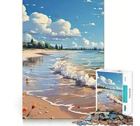 Puzzle anime "Rifugio al mare" da 1000 pezzi per adolescenti, gioco per allenare la mente, momento di relax, assemblaggio artistico, regalo stagionale (38x26cm)