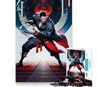 Puzzle anime Samurai da 1000 pezzi per adolescenti, gioco di logica e svago, bordi lisci, regalo di alta qualità (38x52cm)