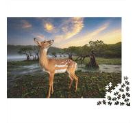Puzzle Antelope 1000 Pezzi Per Bambini E Adulti, Gioco Di Squadra, Difficile Sfida Rompicapo Con Mangrove Forest, Regalo Originale 70x50cm/1000pcs