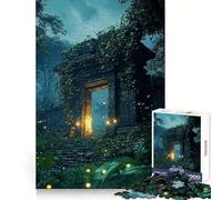 Puzzle "Antica Porta di Pietra" da 1000 pezzi per adolescenti, ideale per stimolare la memoria, per un piacevole momento di relax, con incastri solidi e unici, regalo di Natale (38x26cm)