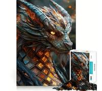 Puzzle antico del drago Cyberwood,1000 pezzi,gioco stimolante per la mente,incastro perfetto,intrattenimento domestico confortevole per tutti (50x75cm)