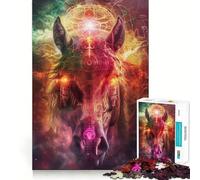 Puzzle "Antico rituale del cavallo" da 1000 pezzi,gioco di abilità mentale,taglio laser di alta qualità,esercizio mentale per momenti di tranquillità a casa (38x26cm)