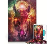 Puzzle "Antico rituale del cavallo" da 1000 pezzi,gioco di memoria,qualità premium,taglio laser,attività rilassante per serate tranquille (50x75cm)