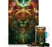 Puzzle "Antico rituale del leone" da 1000 pezzi per adulti,esercizio mentale,gioco con bordi lisci e taglio di precisione,rilassante attività di gruppo al chiuso (38x26cm)