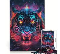 Puzzle "Antico Rituale della Tigre" da 1000 pezzi per adulti, stimolante per la memoria cognitiva, ideale per una fuga rilassante, con tagli netti e un regalo stagionale (38x26cm)