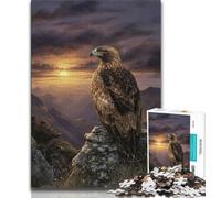 Puzzle Aquila al tramonto per adolescenti, aiuta il cervello ad allenarsi Giocattoli avvincenti per coltivare la pazienza Adatto alle coppie (75x50cm)