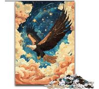Puzzle "Aquila tra le nuvole" per adolescenti, 1000 pezzi, giocattoli educativi per l'apprendimento, giochi per famiglie con poster abbinato e foglio di quiz (50x75cm)