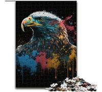Puzzle aquile colorate per adolescenti, 1000 pezzi, giochi rilassanti che rafforzano l'amore tra coppie per bambini dai 14 anni (26x38cm)