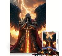 Puzzle "Arcangelo alato con spada infuocata" per ragazzi, 1000 pezzi, stimola la concentrazione, favorisce il relax, favorisce la precisione e offre un regalo speciale (38x52cm)