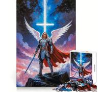 Puzzle "Arcangelo Michele Guerriero Angelico" per adolescenti, 1000 pezzi, esercizio mentale, leggero, distrazione, taglio preciso, regalo di Natale (50x75cm)