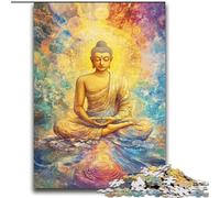 Puzzle arcobaleno Buddha per adolescenti, antistress, per ammazzare il tempo in casa, per migliorare l'amore tra coppie (70x100cm)
