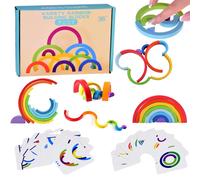 Puzzle arcobaleno in legno con compiti - Giocattolo Montessori