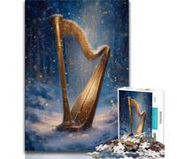 Puzzle Arpa d'Oro per Adulti e Adolescenti, Puzzle, Giocattoli, Giochi Educativi, Lista dei Desideri Antistress con Babbo Natale (38x26cm)