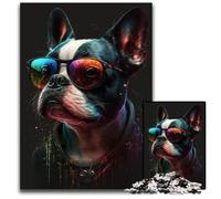 Puzzle Art Bulls Dogs 1000 pezzi per adulti Puzzle per adulti Perfetto come decorazione artistica fai da te o regalo di compleanno 50x75CM/19,68x29,52 pollici