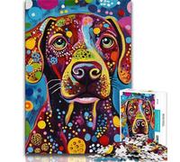 Puzzle Art Dog da 1000 pezzi per adolescenti, gioco per famiglie, antistress, sfida difficile, collezione di artisti, belle arti 38x26cm