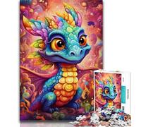 Puzzle Art Dragon Baby per adulti e adolescenti, puzzle, giocattoli, giochi educativi, decorazioni murali antistress (75x50cm)