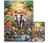 Puzzle Art Elephant da 1000 pezzi in cartone per adulti, rompicapo stimolante, giocattolo rilassante per adolescenti, 26X38CM/10,23x14,96 pollici