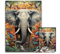 Puzzle Art Elephant da 1000 pezzi per adulti, fai da te, regalo per la casa, gioco rompicapo 26X38CM/10,23x14,96 pollici