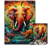 Puzzle Art Elephant da 1000 pezzi per adulti, fai da te, regalo per la casa, gioco rompicapo 26X38CM/10,23x14,96 pollici