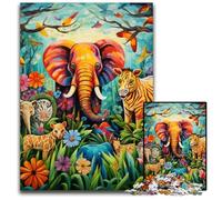 Puzzle Art Elephant da 1000 pezzi per adulti, perfetti per riunioni di famiglia, compleanni, feste, 26X38CM/10,23x14,96 pollici.
