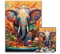 Puzzle Art Elephant da 1000 pezzi per adulti, puzzle difficili per adulti, feste e decorazioni per la casa, 50x75CM/19,68x29,52 pollici.