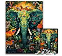 Puzzle Art Elephant da 1000 pezzi per adulti. Puzzle impossibili per adulti. Ideale come regalo di Natale e decorazione per la casa. 50x75CM/19,68x29,52 pollici.