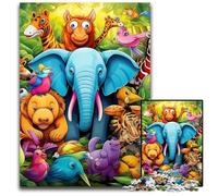 Puzzle Art Elephant da 1000 pezzi per adulti, puzzle in cartone per decorazioni per la casa, allenamento del cervello e regali per le feste, 26X38CM/10,23x14,96 pollici.