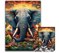 Puzzle Art Elephant da 1000 pezzi per adulti, puzzle per adulti, sfida mentale, regalo, attività educativa per adolescenti, 50x75CM/19,68x29,52 pollici