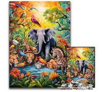 Puzzle Art Elephant da 1000 pezzi, puzzle impossibili per adulti, ideale per adolescenti e collezionisti, regalo da viaggio, attività per famiglie, 50x75CM/19,68x29,52 pollici.