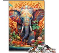 Puzzle Art Elephant per adulti, 1000 puzzle, gioco interattivo per famiglie, sfida mentale, giocattolo educativo, dimensioni 38x26cm