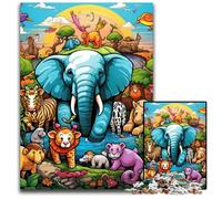Puzzle Art Elephant per adulti, puzzle in cartone da 1000 pezzi per adulti, rompicapo impegnativo per adolescenti, divertente serata di giochi in famiglia 26X38CM/10,23x14,96 pollici