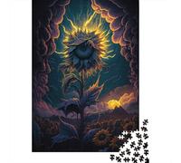 Puzzle Art Fantasy Girasole 100% carta cartone riciclata Puzzle rettangolare per adulti e bambini Regalo di Natale 1000 pezzi (38x26 cm)