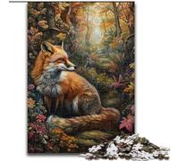 Puzzle Art Fox da 1000 pezzi per adolescenti e adulti, antistress, regalo divertente per trascorrere il tempo in casa (26x38cm)