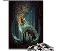 Puzzle Art Fox per adolescenti, 1000 pezzi, per bambini dai 14 anni in su, rompicapo per famiglie, regali di compleanno per Natale (26x38cm)