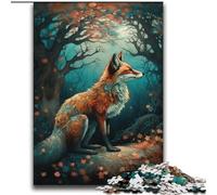 Puzzle Art Fox Under The Tree per adolescenti, gioco stimolante e gioco per famiglie, regalo di compleanno, regali, arte murale (70x100cm)
