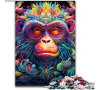 Puzzle Art Monkey per adulti, 1000 puzzle in cartone per decorazioni per la casa, allenamento del cervello e regali per le feste Dimensioni: 38x26cm