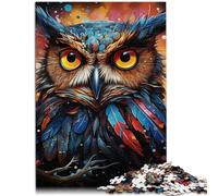 Puzzle "Art Owl" con 1000 pezzi per adulti divertimento per tutta la famiglia. Ogni pezzo è unico - sofisticato gioco di famiglia per adolescenti dai 14 anni in su, 26 x 38 cm