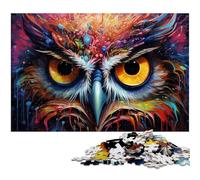 Puzzle Art Owl da 1000 pezzi in cartone per adulti, adolescenti e ragazzi, ideale come regalo di compleanno e di festa, 26X38CM/10,23x14,96 pollici.
