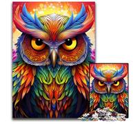 Puzzle Art Owl da 1000 pezzi per adulti, in cartone, rompicapo impegnativo per adolescenti, divertente serata di giochi in famiglia, 26X38CM/10,23x14,96 pollici.