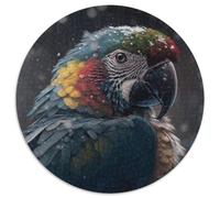 Puzzle Art Parrot da 1000 pezzi per adulti, puzzle rotondi da 1000 pezzi per adulti, sfida per la mente, attività educativa per adolescenti, 67,5x67,5 cm