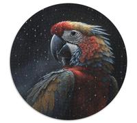 Puzzle Art Parrot da 1000 pezzi, regalo per bambini, puzzle rotondo da 1000 pezzi, attività divertenti a casa, regalo di compleanno, regali da viaggio, 67,5x67,5 cm