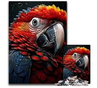 Puzzle Art Parrot per adulti, 1000 pezzi, puzzle in legno, divertente per serate di gioco in famiglia, opera d'arte decorativa fai da te, 50x75CM/19,68x29,52 pollici