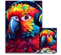 Puzzle Art Parrot per adulti, puzzle in legno da 1000 pezzi, perfetti per il divertimento in famiglia a Natale, Ringraziamento, compleanni e Pasqua, 50x75CM/19,68x29,52 pollici.