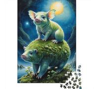 Puzzle Art Pig Relax Challenge Toy Puzzle di cartone premium per bambini adulti Regali di Natale 1000 pezzi (75x50 cm)