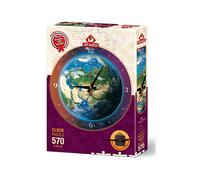 PUZZLE ART PUZZLE Clock World - 570 Pezzi per 8+ - Tema: Mappa del Mondo