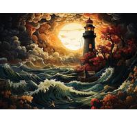 Puzzle ART PUZZLE Faro nella tempesta 1500 pezzi